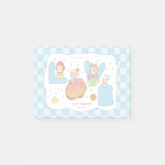 LOVE Kawaii Pastel Alfabet Illustratie 💕🍓🐰 Post-it® Notes