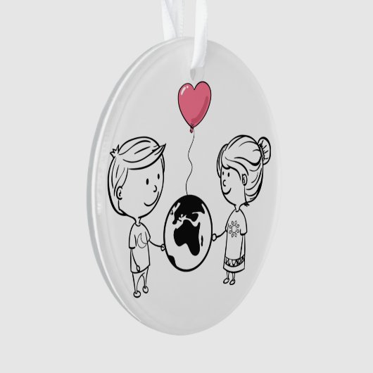 Love kent No Distance Ornament (voorkant)