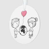 Love kent No Distance Ornament (voorkant)