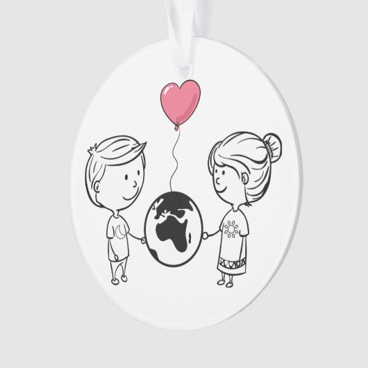 Love kent No Distance Ornament (voorkant)