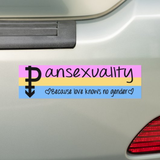 Love kent No Gender Bumpersticker (Op auto)