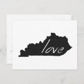 Love Kentucky Map Shaped Antiek Black Chalkboard Briefkaart (Voorkant / Achterkant)