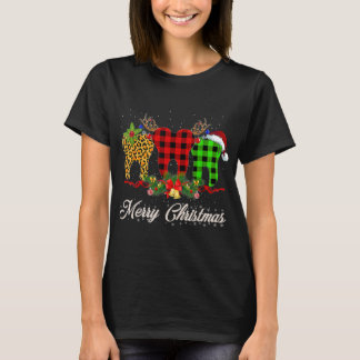 Love kerstboom Stethoscoop Nurse Kerstmis T- T-shirt
