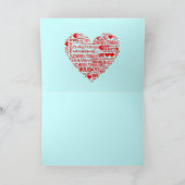 Love KerstFeestdagen Red Green Double Heart Feestdagen Kaart (Binnen)