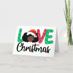 Love Kerstmis Afro Card Feestdagen Kaart