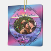 Love & Kerstmis Mexico Sunset 0909 Keramisch Ornament (Links)