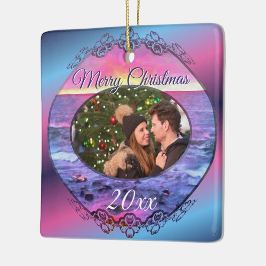 Love & Kerstmis Mexico Sunset 0909 Keramisch Ornament (Links)