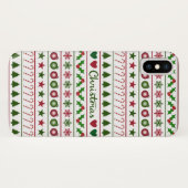 Love Kerstmis Motifs Pattern Green Red Case-Mate iPhone Case (Achterkant (horizontaal))