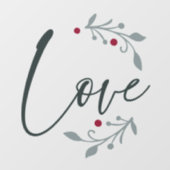 Love Kerstmis Window of Wall Cling Raamsticker (Vel)