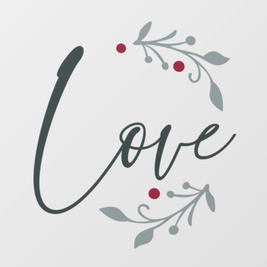 Love Kerstmis Window of Wall Cling Raamsticker (Vel)
