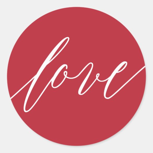 LOVE Kerstvakantie Ronde Sticker (Voorkant)