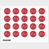 LOVE Kerstvakantie Ronde Sticker (Vel)
