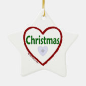 Love kerstversiering keramisch ornament (Achterkant)