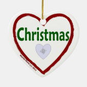 Love kerstversiering keramisch ornament (Achterkant)
