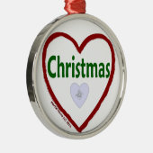 Love kerstversiering metalen ornament (Rechts)