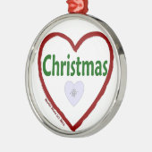Love kerstversiering metalen ornament (Links)