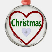 Love kerstversiering metalen ornament (Voorkant)