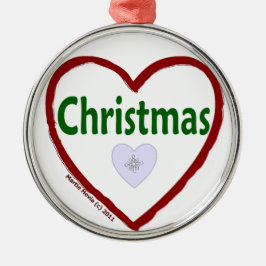 Love kerstversiering metalen ornament