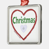 Love kerstversiering metalen ornament (Links)
