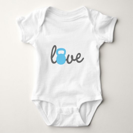 Love Kettlebell Blue Romper (Voorkant)