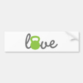 Love Kettlebell Green Bumpersticker (Voorkant)
