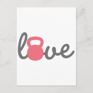 Love Kettlebell Pink Briefkaart
