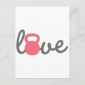 Love Kettlebell Pink Briefkaart (Voorkant)