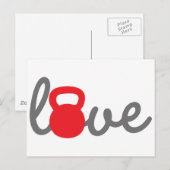 Love Kettlebell Red Briefkaart (Voorkant / Achterkant)