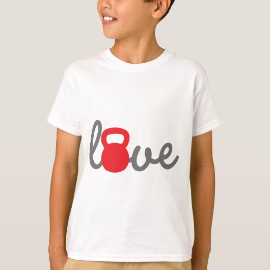 Love Kettlebell Red T-shirt (Voorkant)
