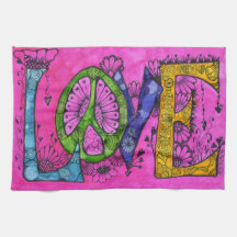 "Love" keukenhanddoek