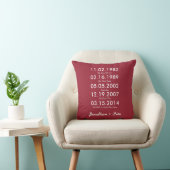 Love Key Dates Pillow Kussen (Stoel)