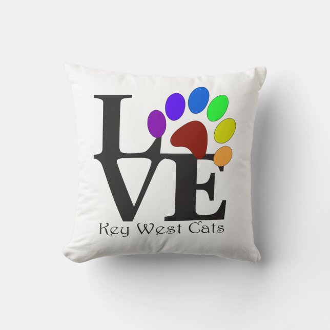 LOVE Key West Cats Pillow Kussen (Voorkant)