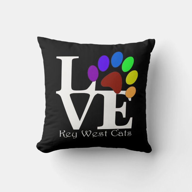 LOVE Key West Cats Pillow Kussen (Voorkant)