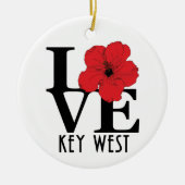 LOVE Key West Florida Keramisch Ornament (Voorkant)