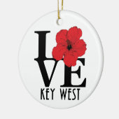 LOVE Key West Florida Keramisch Ornament (Links)