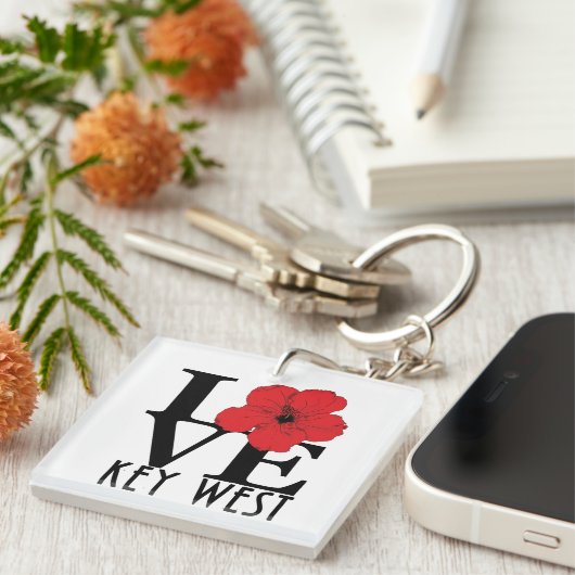 LOVE Key West Florida Sleutelhanger (Voorkant Rechts)