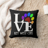 LOVE Key West Katten (witte tekst) Kussen (Deken)