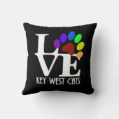 LOVE Key West Katten (witte tekst) Kussen (Achterkant)