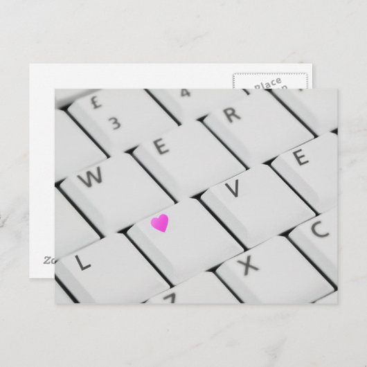Love Keyboard - Briefkaart (Voorkant / Achterkant)