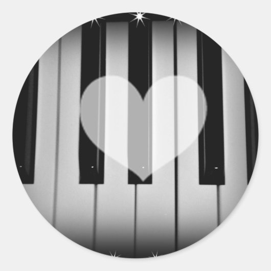 Love Keys_ Ronde Sticker (Voorkant)