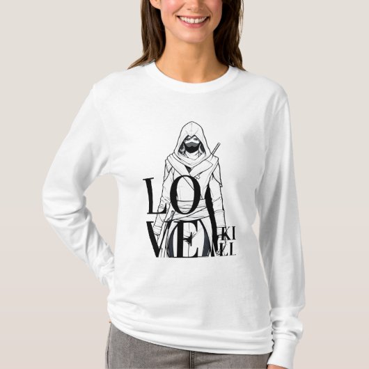 Love Kill: Mysterieuze kunst van moordenaars T-shirt (Voorkant)