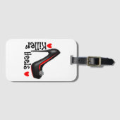 Love Killer Heels Girly Shoe Graphic Bagagelabel (Voorkant (horizontaal))