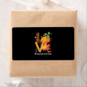 LOVE Kindergarten Leraar Valle bladeren herfst Etiket (Insitu)