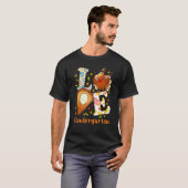 Love Kindergarten Teacher Student Turkey School T-shirt (Voorkant volledig)
