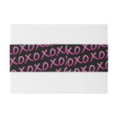 LOVE & KISSES Bat Mitzvah InvitationMatching Wrap Uitnodigingen Wikkel (Achterkant Voorbeeld)