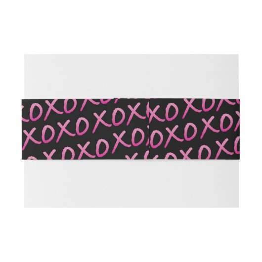 LOVE & KISSES Bat Mitzvah InvitationMatching Wrap Uitnodigingen Wikkel (Achterkant Voorbeeld)