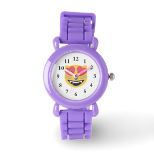 Love Kitty Cat Emoji Horloge