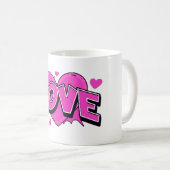 LOVE klassieke mok (Voorkant rechts)
