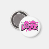 LOVE Klein, 3.2 cm (1.25") Magneet (Voorkant / Achterkant)