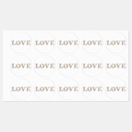 LOVE - kleurrijke koffiebonen Labels